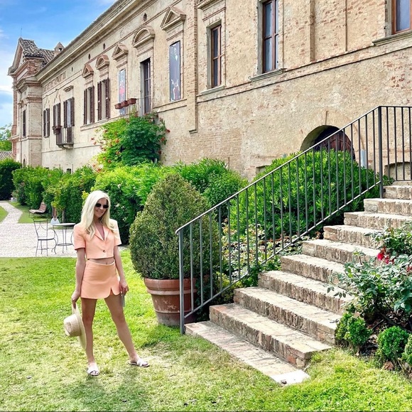 Zara linen crop blazer and skort set - Picture 3 of 3